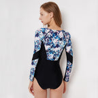 Women's Long Sleeve Zip-Front One-Piece Surf Swimsuit