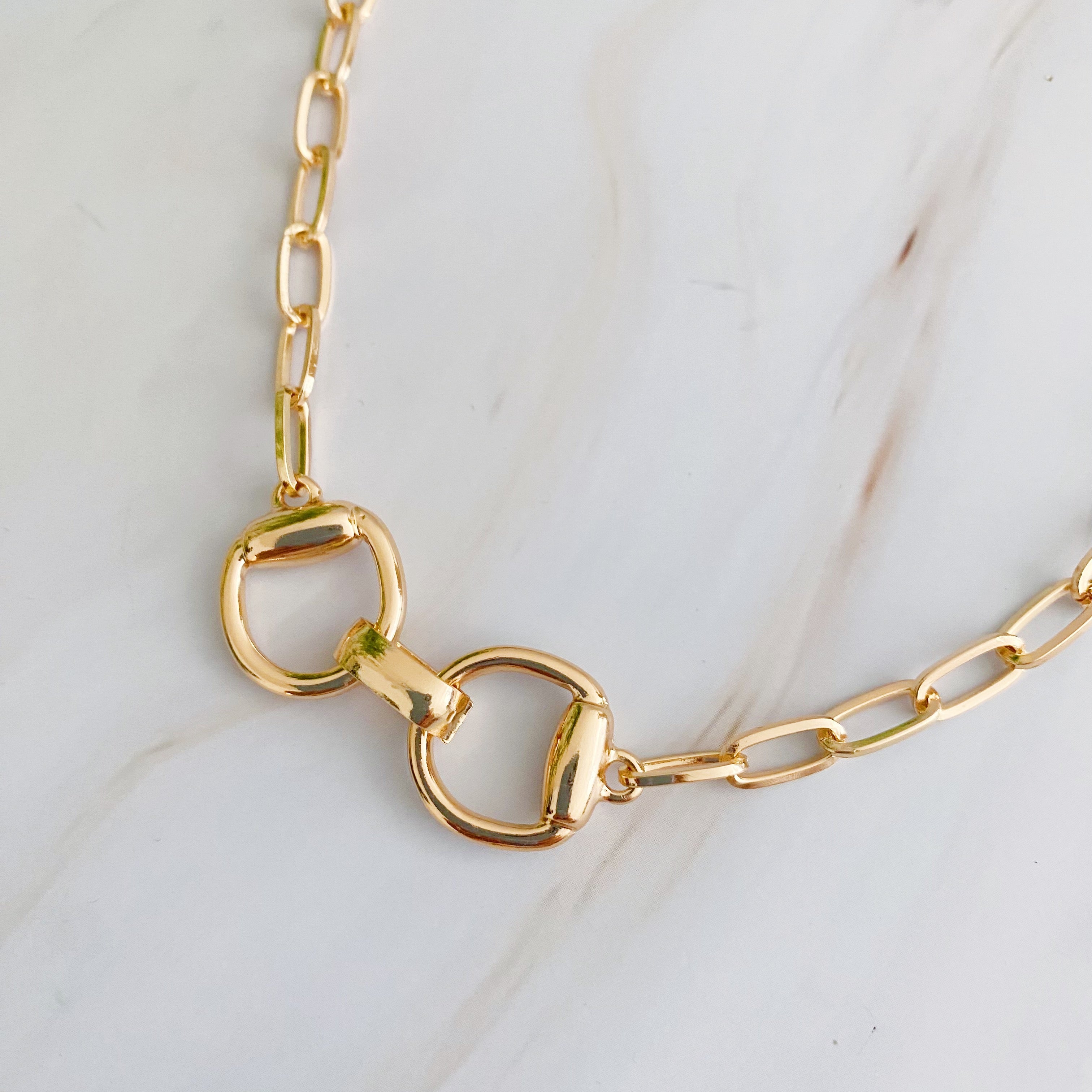 Equestrian Horsebit Chain Necklace