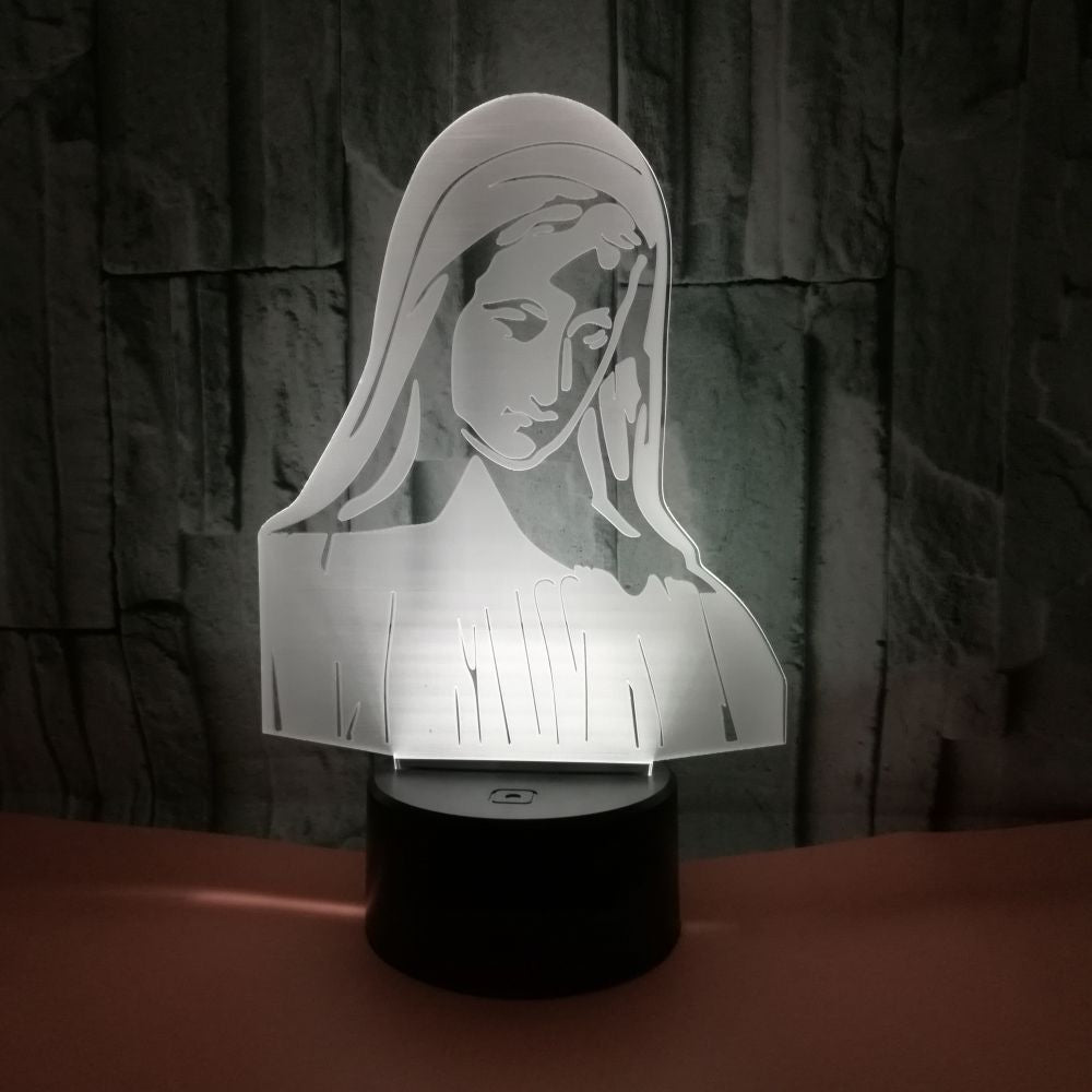 3D LED Night Light - Virgin Mary