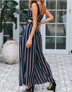 Trendy Women's Striped Wide-Leg Pants and Cami Set