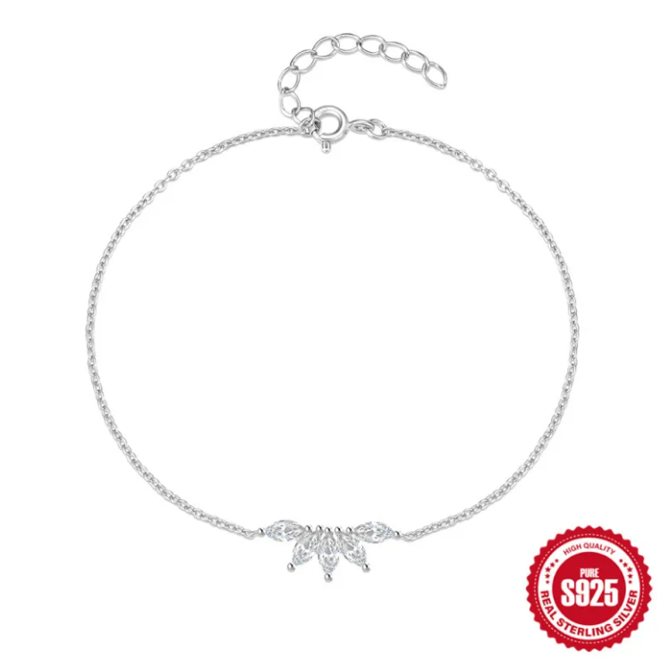 Marquise Zircon Chain Bracelet