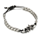 Beaded Cord Anklet with Charm