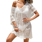 Lace Knit Sun Protection Cover-Up for Beachwear