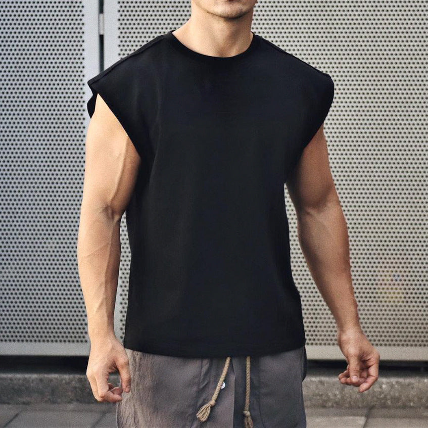 Men's Loose Fit Cotton Sleeveless Sports Tank Top