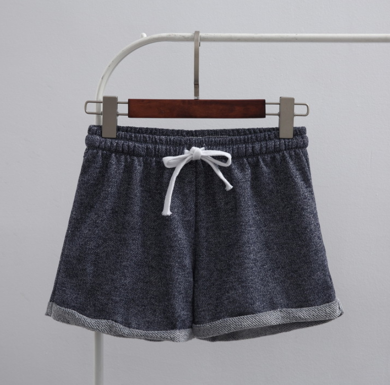 Loose-Fit Cuffed Women's Athletic Shorts for Home