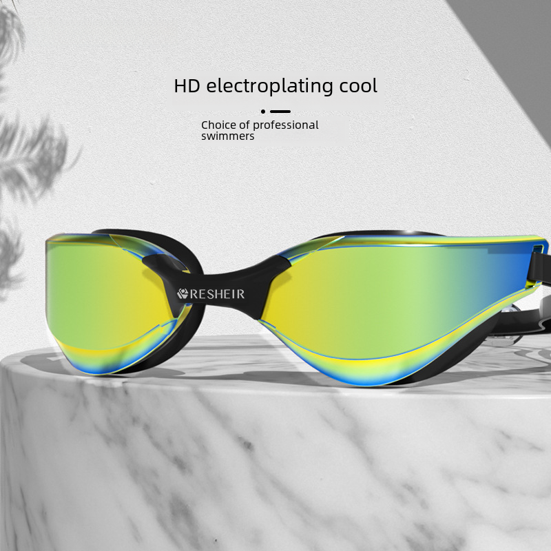 Mirrored Anti-Fog Racing Swim Goggles
