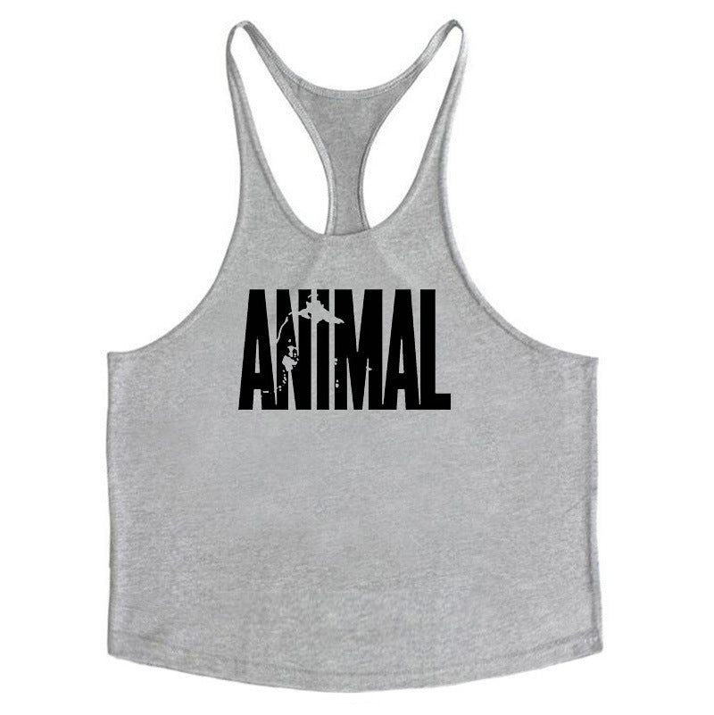 Men's Muscle Tank Top with Round Hem for Gym Workouts