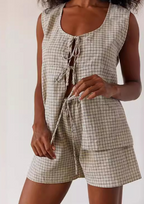 Women's Beach Two-Piece Set with Shorts and Top (One Set)