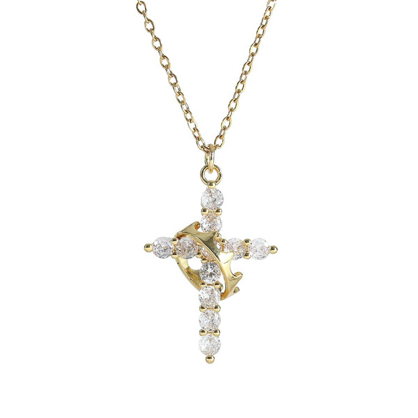 Crown Cross Necklace