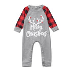 Infant Merry Christmas Plaid Romper