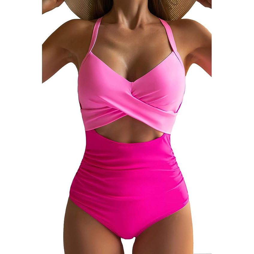Leopard Halter Cutout One-Piece Swimsuit