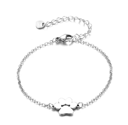 Stainless Steel Dog Paw Bracelet