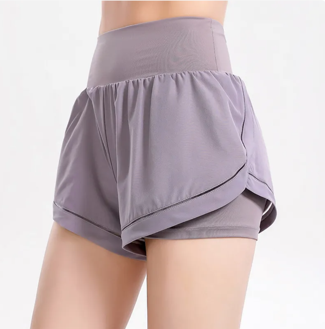 Women's High-Waist Quick-Dry Fitness Shorts