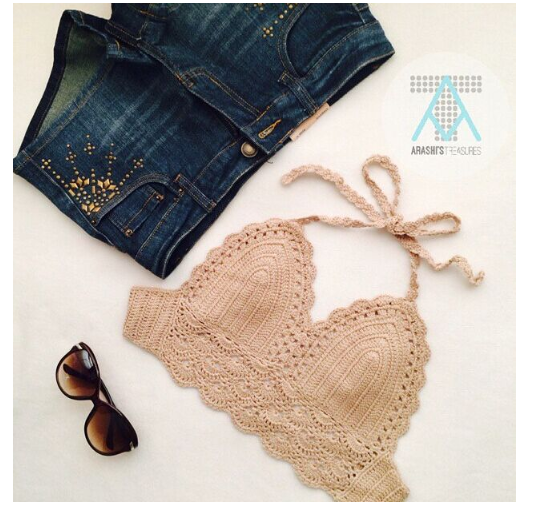 Handwoven Crochet Bikini Top