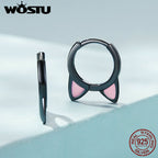Cat Paw Print Hoop Earrings