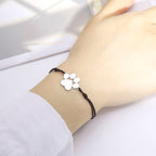 Silver Paw Print Adjustable Cord Bracelet