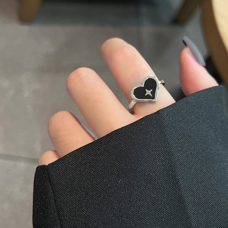 Epoxy Love Cross Open Ring - Fashion Special Interest