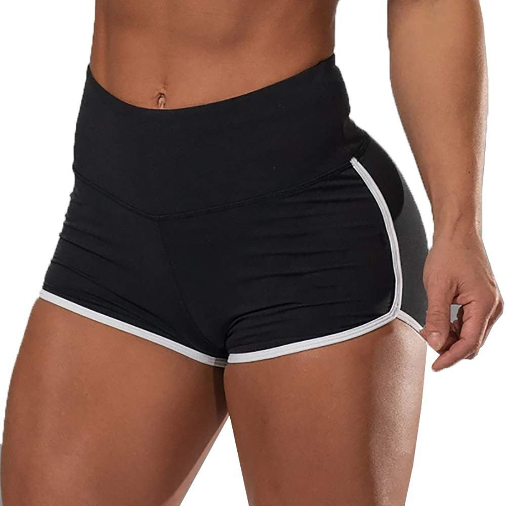 High Waist Women's Sexy Solid Color Running Shorts