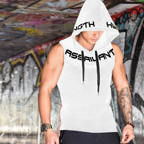 2023 Summer Men's Loose Fitness Tank Top with Hood