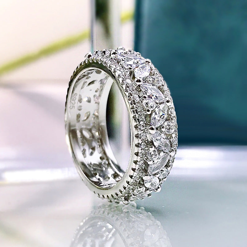 CZ Wide Band Ring for Women