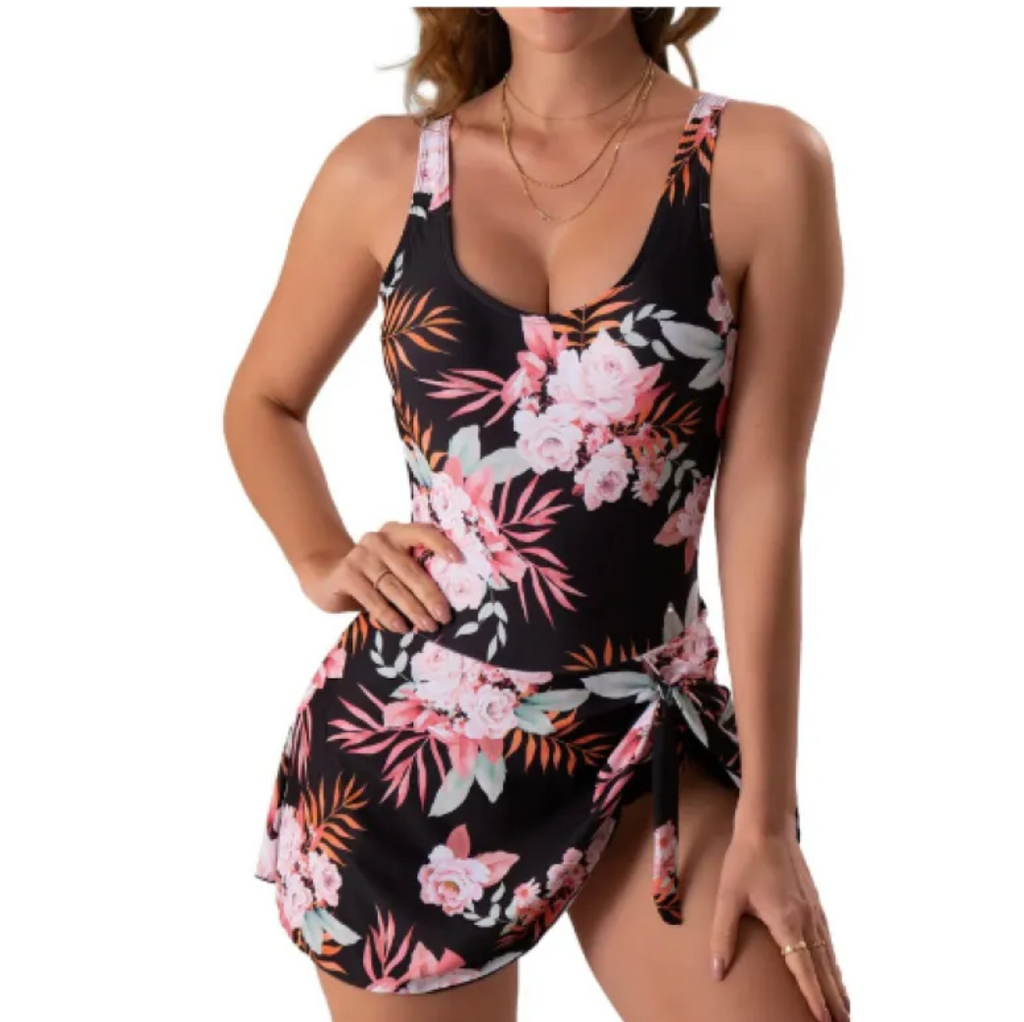 Sporty Drawstring Swim Dress