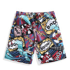 Quick-Dry Printed Beach Board Shorts