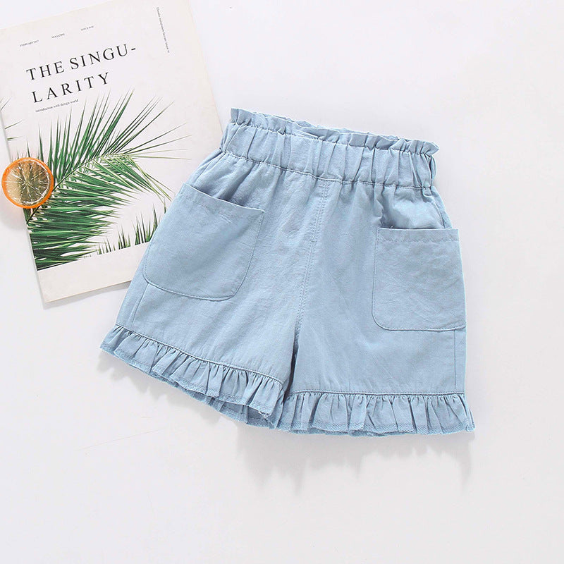 Girls' Denim Shorts for Summer (Ages 3-8)