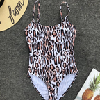 Leopard Print One-Piece Swimsuit