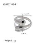 Adjustable Cross Ring for Women in Stainless Steel