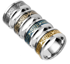 Edelstahl Jesus Buchstaben Inlay Ring