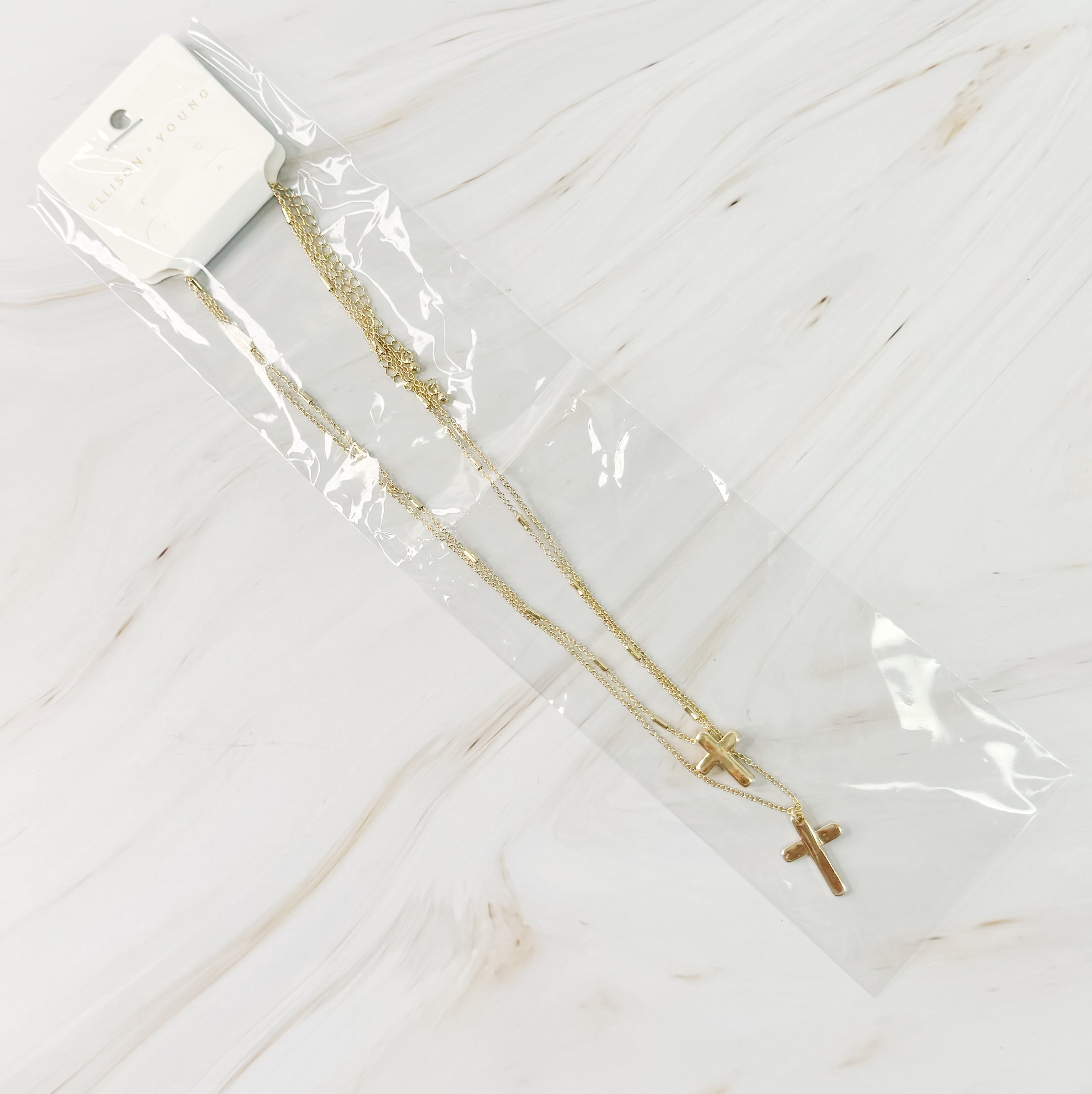 Pretty Chain Cross Necklace (Set of 2)