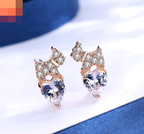2020 Trendy Full Rhinestone Dog Earrings