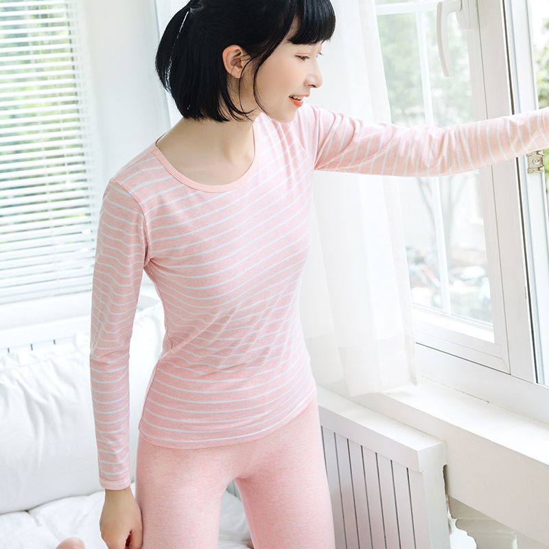 Women's Thin Cotton Thermal Underwear Set for Autumn