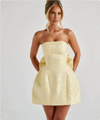 Tube Top Bow Mini Dress