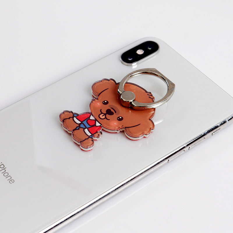Creative Cartoon Husky Dog Bone Phone Case with Ring Stand | Protective Cover