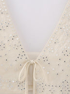 Summer Women's V-Neck Embroidered Lace Tank Top