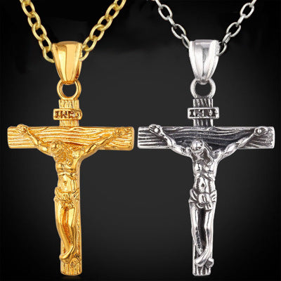 Jesus Crucifix Cross Pendant Necklace | Christian Jewelry
