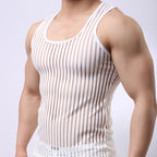 Sheer Mesh Tank Top with Sleeveless Design