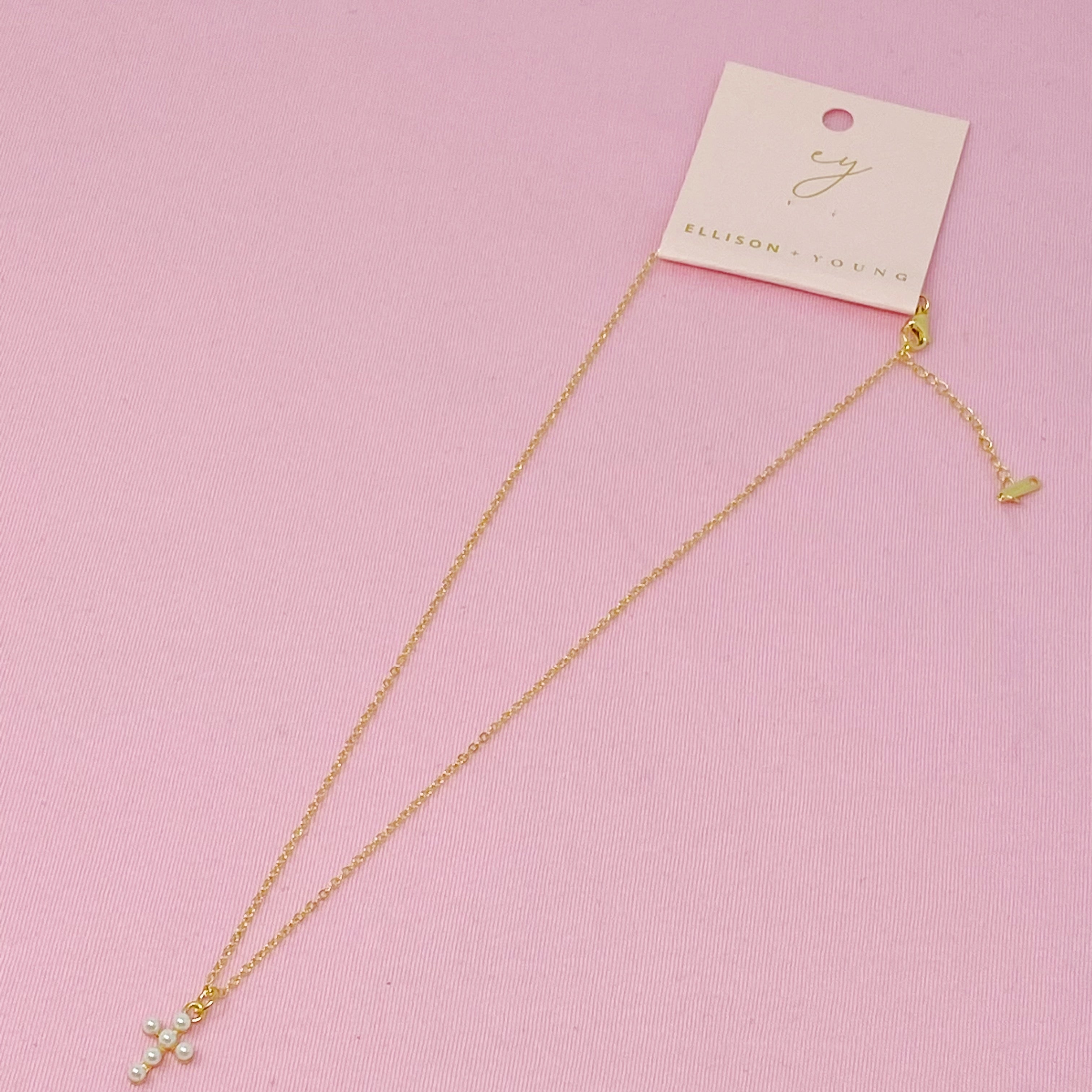 Shell Pearl Cross Necklace | Christian Jewelry