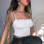 Ruched Boned Corset Crop Top