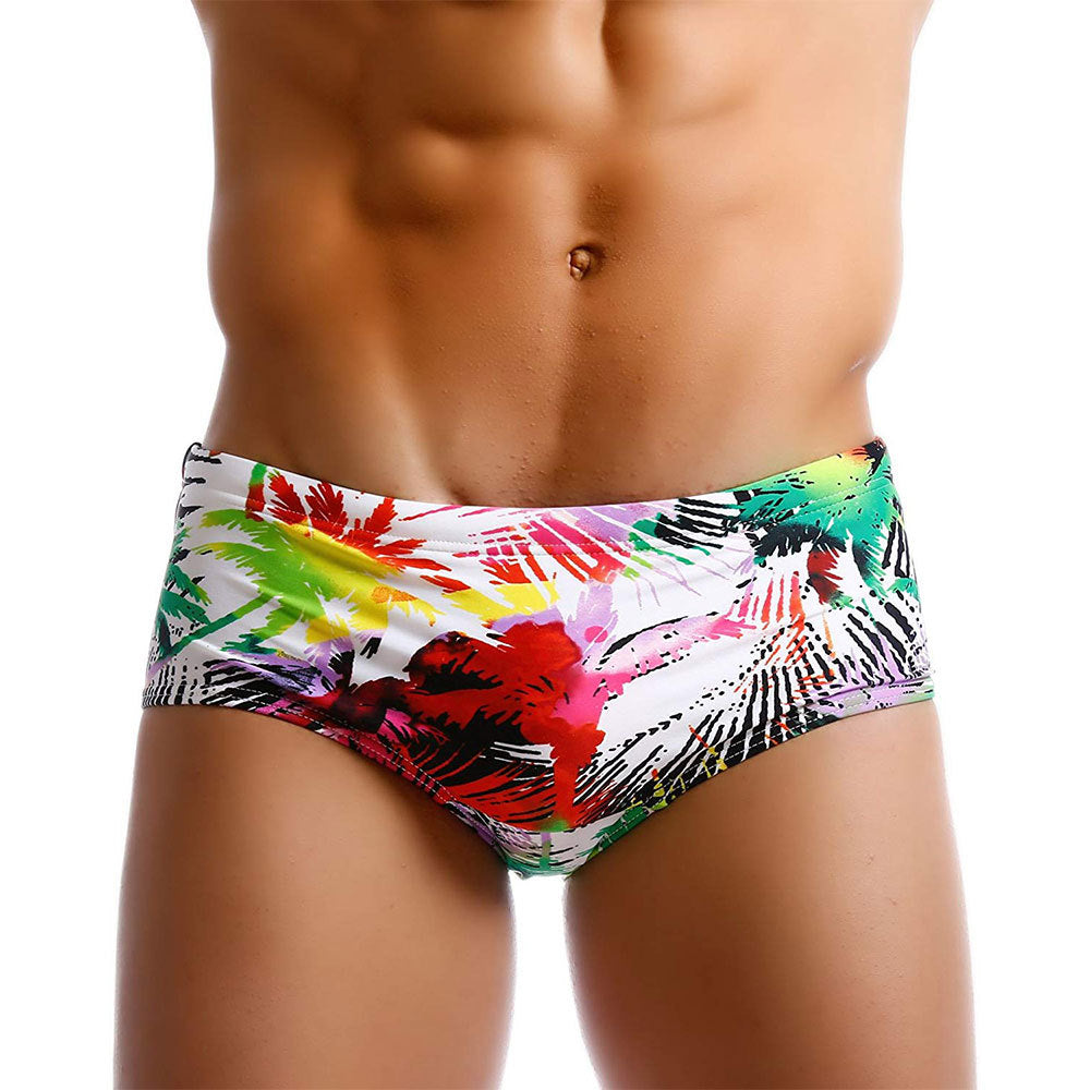 Men's Tropical Print Swim Briefs