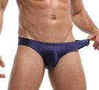 Men's Glossy Solid Color Swim Briefs