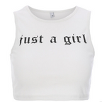 New Letter Print Cotton Tank Top for Women Summer