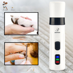Electric Pet Nail Grinder USB Rechargeable Quiet Dog Cat Nail Trimmer with Replaceable Grinding Heads