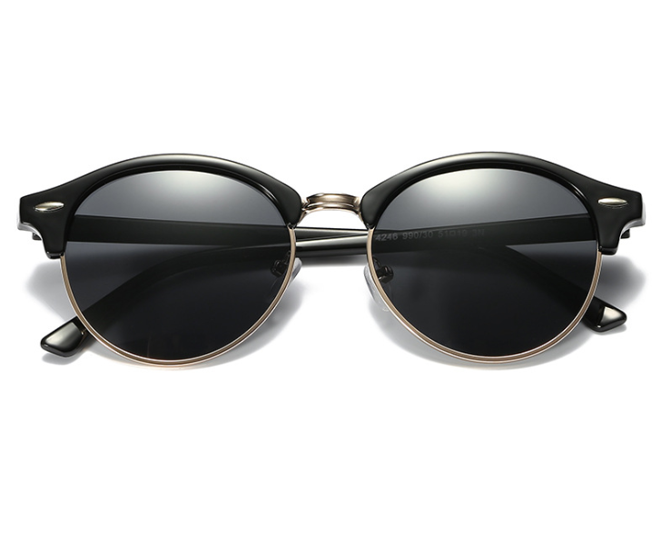 Round Browline Polarized Sunglasses
