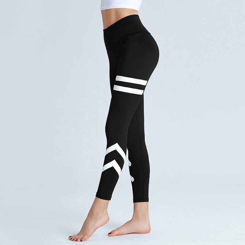 Women's Fitness Double Circle Printed Yoga Hot Pants