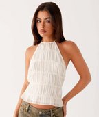 Lace Backless Spaghetti Strap Top