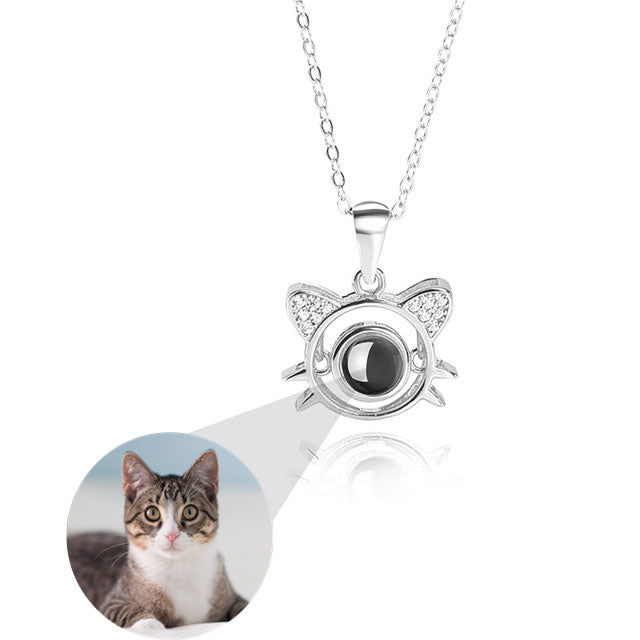 Cat Projection Pendant Necklace