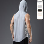 Men's Hooded Fitness Tank Top for Basketball & Running
