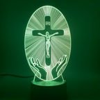 3D Acryl Jesus Kreuz Nachtlicht